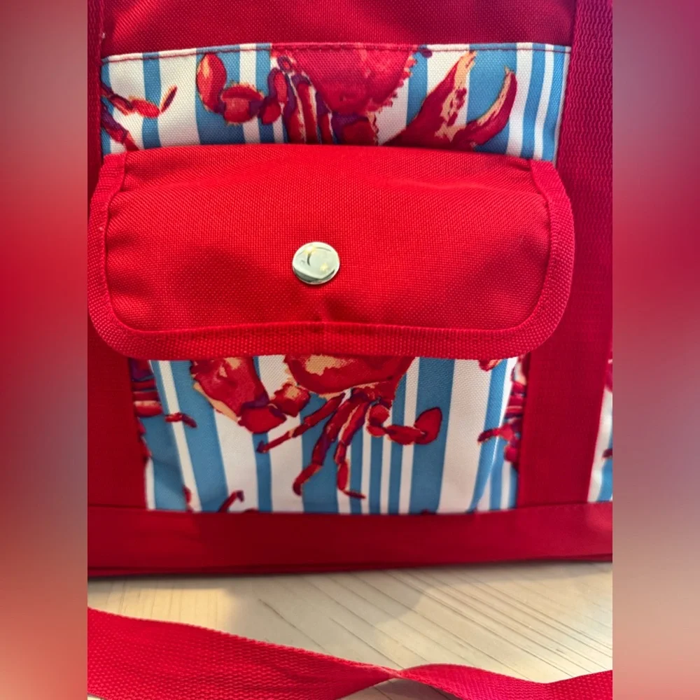 Tommy Bahama Large Insulated Cooler Tote Bag | Beach Picnic Travel | Crab Print